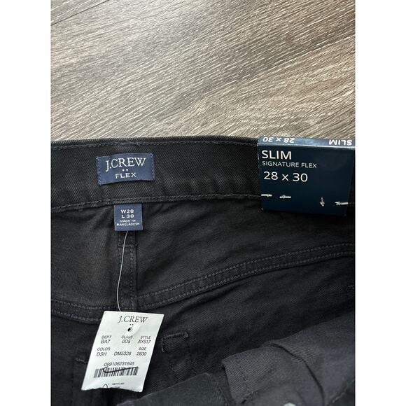 NWT J.Crew Slim Fit Jean In Signature Flex Black Size 28x30 - Picture 6 of 9